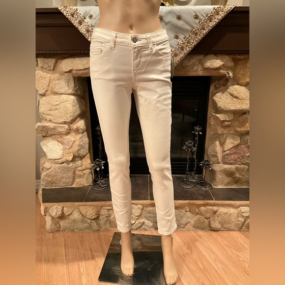 NWT Pilgrim and the letterpress by Anthropologie ivory skinny jeans 25 - Picture 1 of 8